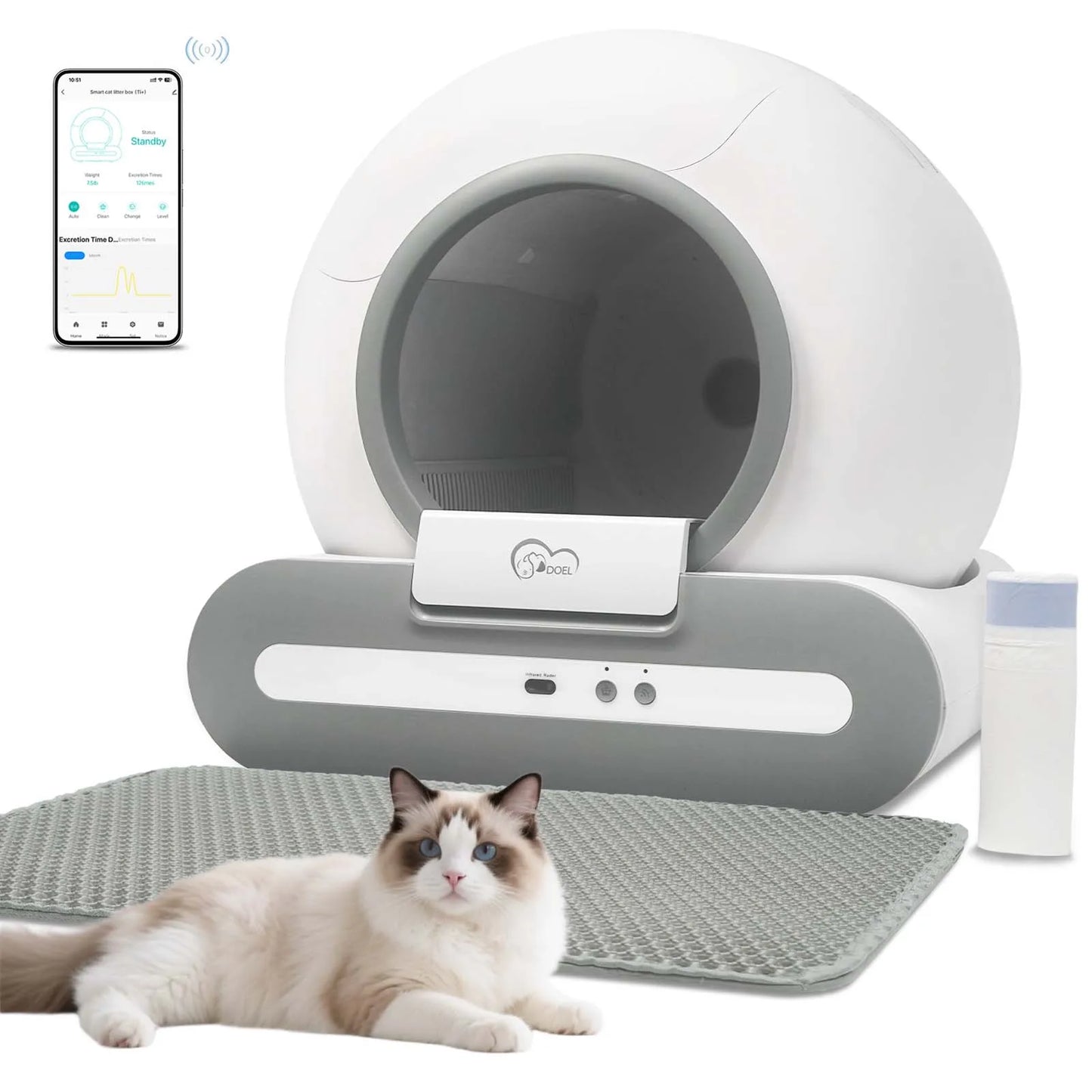 CUXA CONNECT 2 - Litière Autonettoyante Intelligente